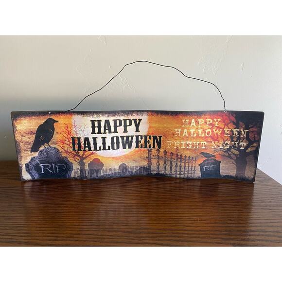 GANZ Other - Happy Halloween Hanging Wall Sign